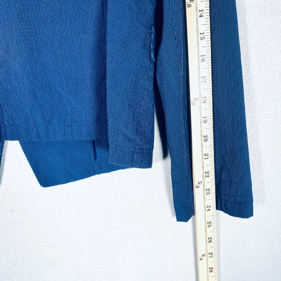 Agnis B Jacket Womens S Blue Cotton Single Breasted Blazer Chambray - Picture 11 of 11